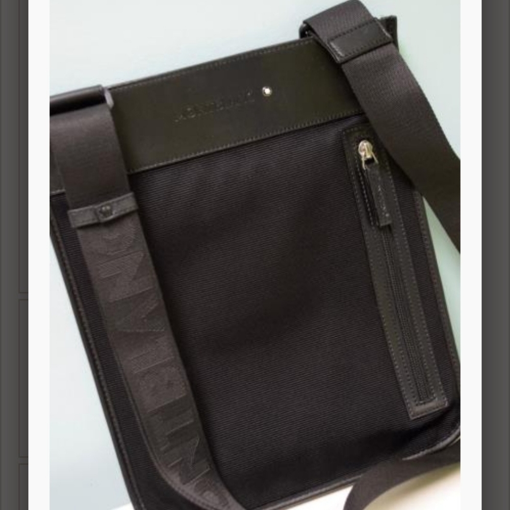 Mont Blanc Black Envelope Crossbody Bag